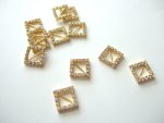 Gold Diamond Diamonte Buckle or Slider .... click for larger image