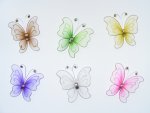 60mm Mardi Gras Nylon Mesh Butterflies.....click for larger image