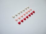 6mm Pearlised Hearts in 3 colours ...... please click on colour you require to see larger image