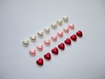 8mm Pearlised Hearts in 3 colours ...... please click on colour you require to see larger image