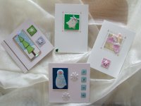 Christmas card samples made from 3D sticker embellishment packs .... click for larger image