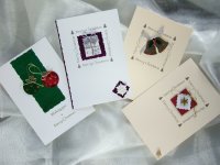Christmas card samples made from 3D sticker embellishment packs .... click for larger image
