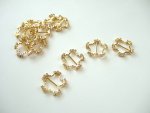 Gold Flower Diamonte Buckle or Slider .... click for larger image