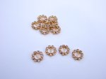 Gold Round Diamonte Buckle or Slider .... click for larger image