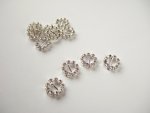 Silver Round Diamonte Buckle or Slider .... click for larger image