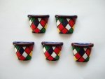 Harlequin Resin Flowerpot .... click for larger image