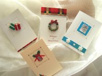 Christmas card samples made from 3D sticker embellishment packs .... click for larger image