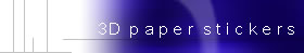 3D paper sticker logo